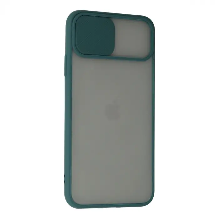 İphone 11 Pro Kılıf Palm Buzlu Kamera Sürgülü Silikon - Yeşil