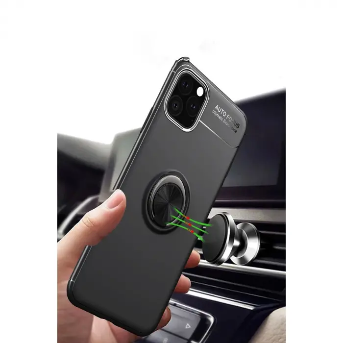 İphone 11 Pro Kılıf Range Yüzüklü Silikon - Mavi