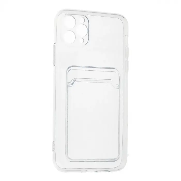 İphone 11 Pro Max Kılıf Kart Şeffaf Silikon - Şeffaf