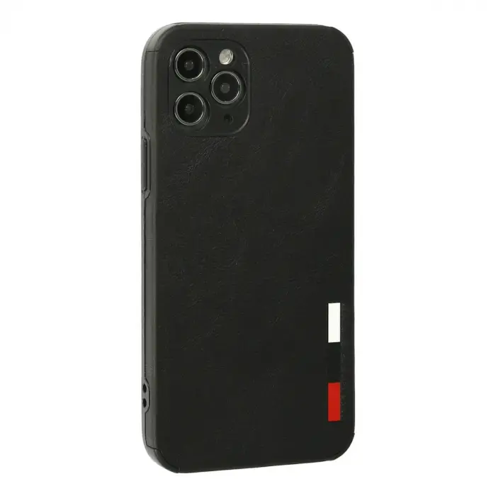 İphone 11 Pro Max Kılıf Loop Deri Silikon - Siyah