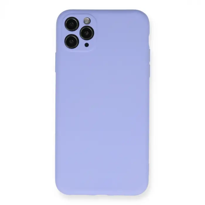 İphone 11 Pro Max Kılıf Nano İçi Kadife Silikon - Lila