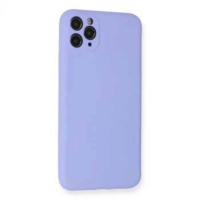 İphone 11 Pro Max Kılıf Nano İçi Kadife Silikon - Lila
