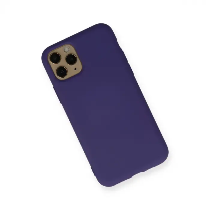 İphone 11 Pro Max Kılıf Nano İçi Kadife Silikon - Mor