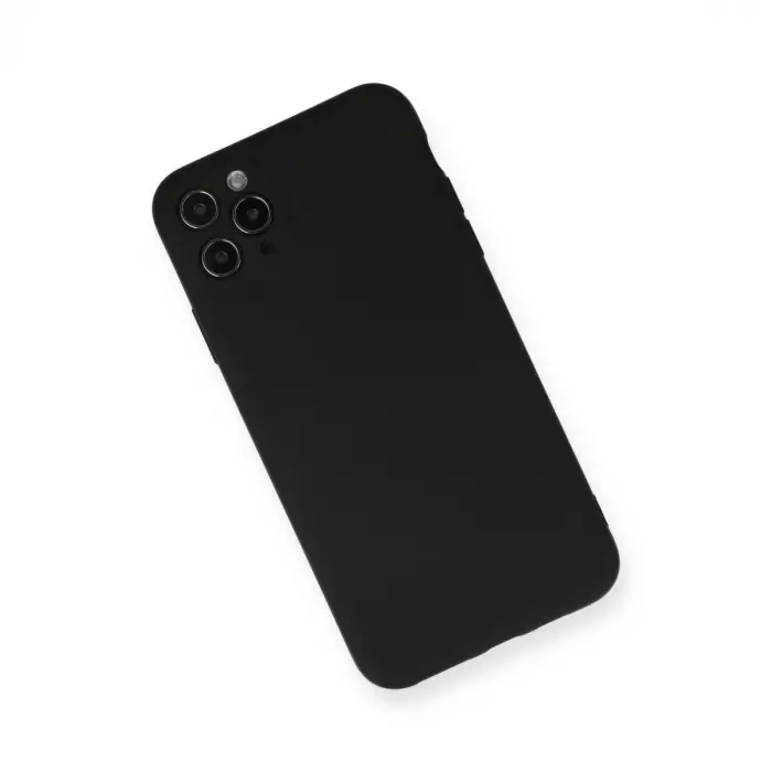 İphone 11 Pro Max Kılıf Nano İçi Kadife Silikon - Siyah
