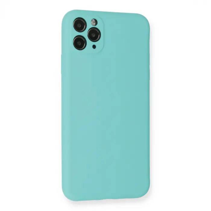 İphone 11 Pro Max Kılıf Nano İçi Kadife Silikon - Turkuaz