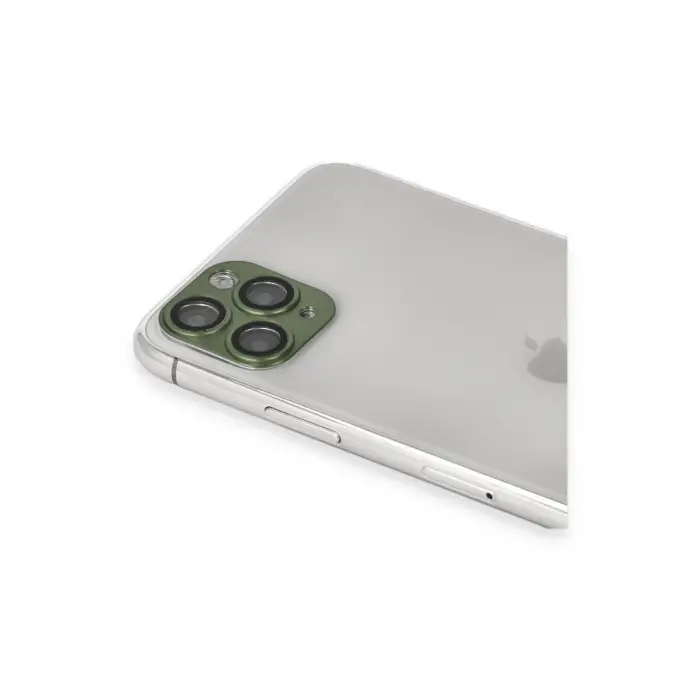 İphone 11 Pro Max Pers Alüminyum Kamera Lens - Yeşil