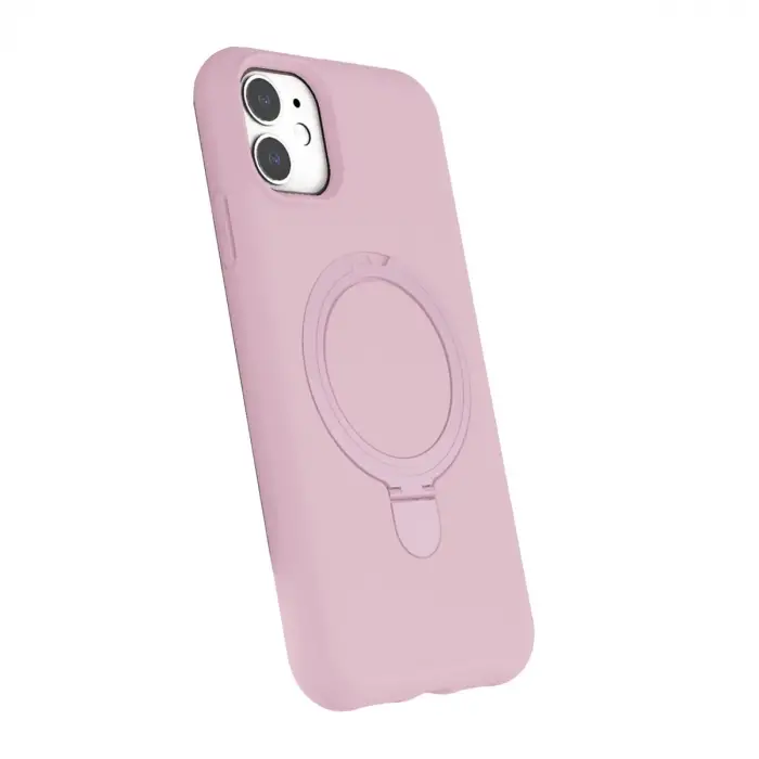 İphone 11 Regal Magsafe Standlı Kapak - Açık Pembe