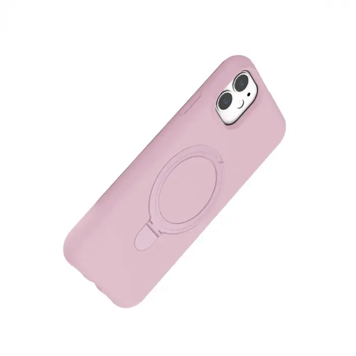 İphone 11 Regal Magsafe Standlı Kapak - Açık Pembe