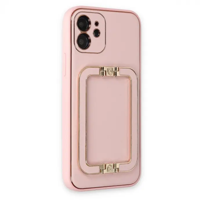 İphone 12 Kılıf Coco Elit Kapak - Pembe