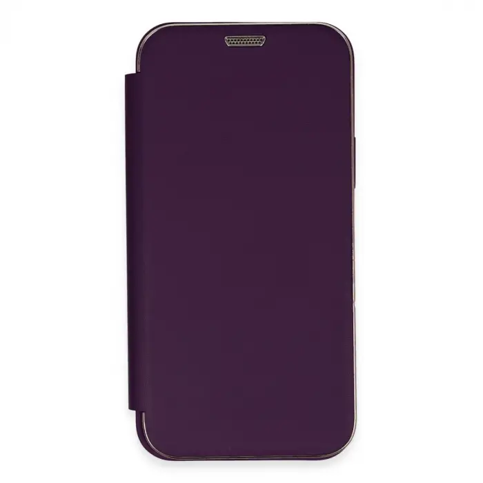 İphone 12 Kılıf Dolpin Kapaklı - Derin Mor