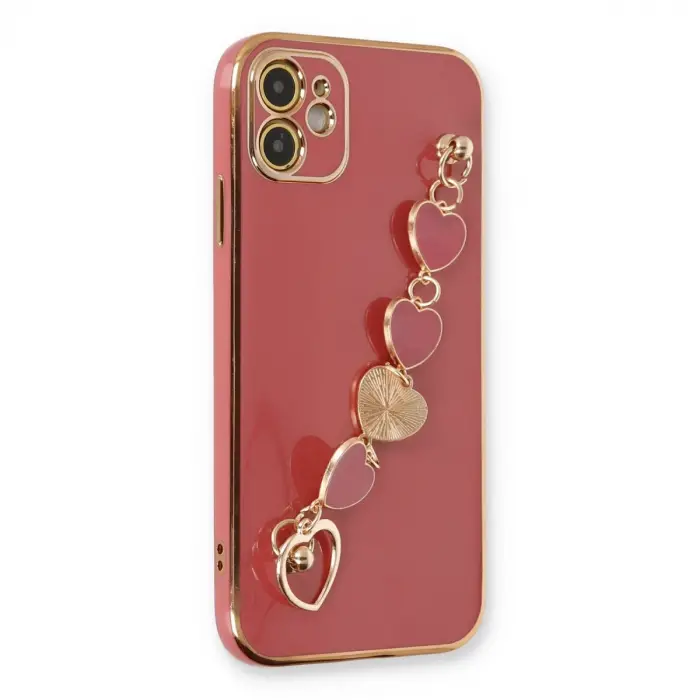 İphone 12 Kılıf Esila Silikon - Kırmızı