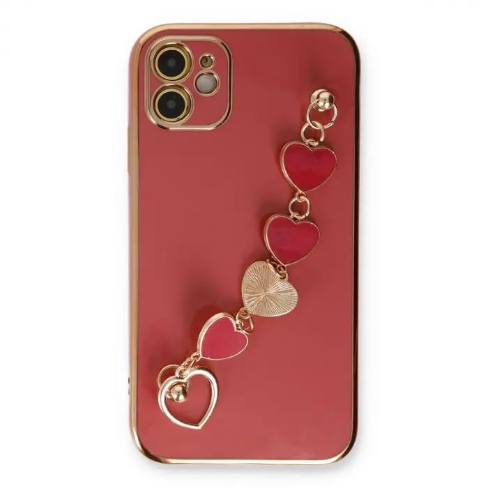 İphone 12 Kılıf Esila Silikon - Kırmızı