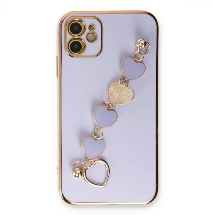 İphone 12 Kılıf Esila Silikon - Lila