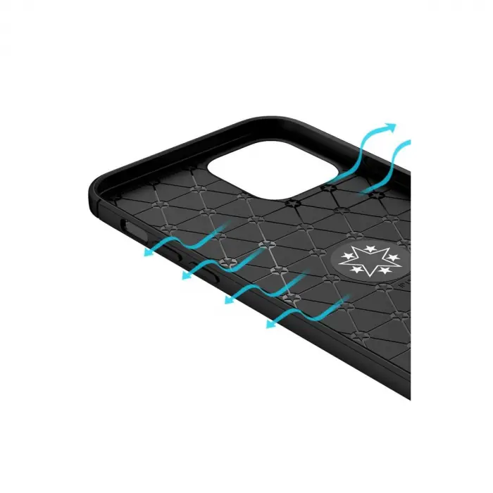 İphone 12 Kılıf Range Yüzüklü Silikon - Siyah-mavi