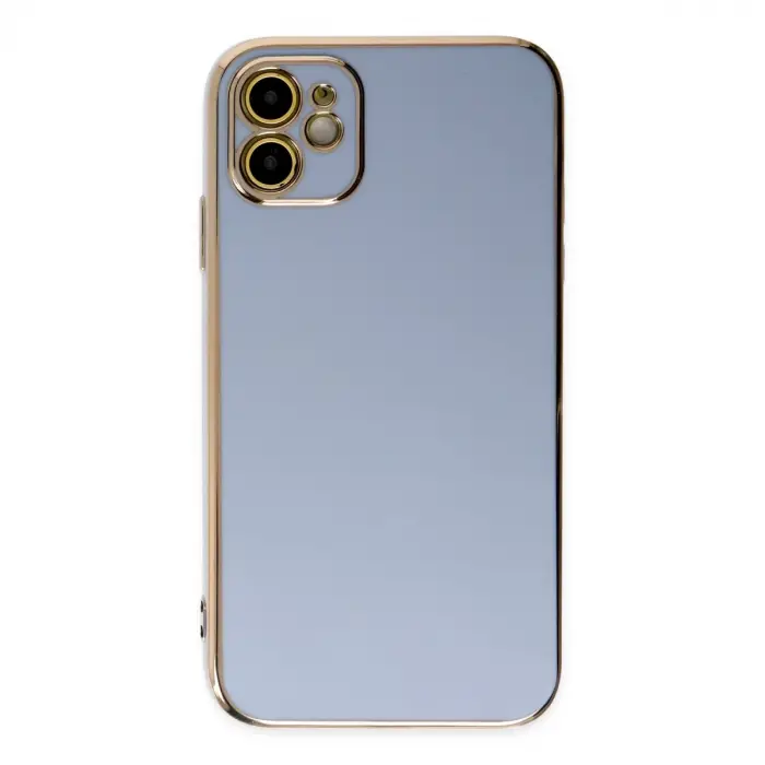 İphone 12 Kılıf Volet Silikon - Mavi