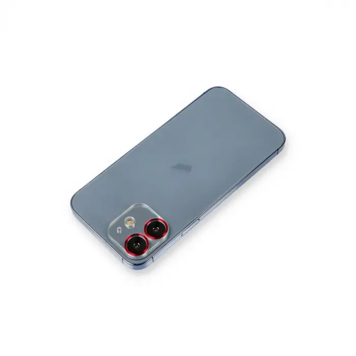 İphone 12 Metal Kamera Lens Koruma Cam - Kırmızı
