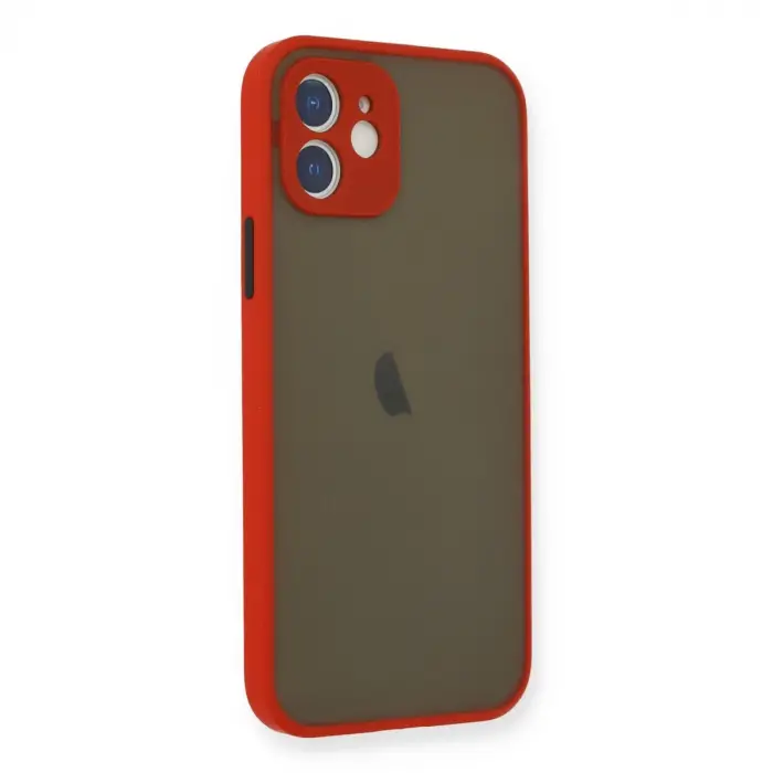 İphone 12 Mini Kılıf Montreal Silikon Kapak - Kırmızı