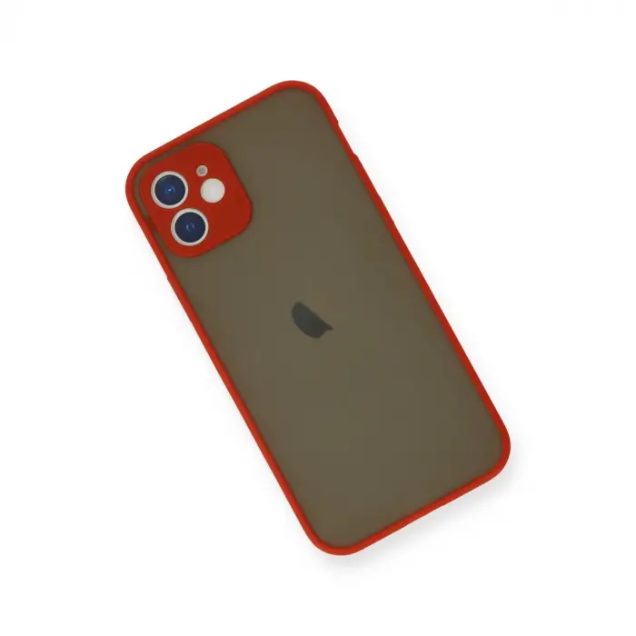 İphone 12 Mini Kılıf Montreal Silikon Kapak - Kırmızı