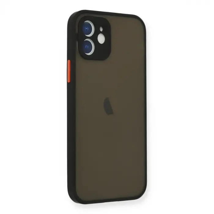 İphone 12 Mini Kılıf Montreal Silikon Kapak - Siyah