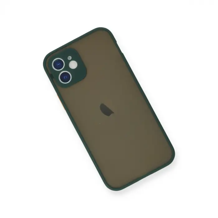 İphone 12 Mini Kılıf Montreal Silikon Kapak - Yeşil