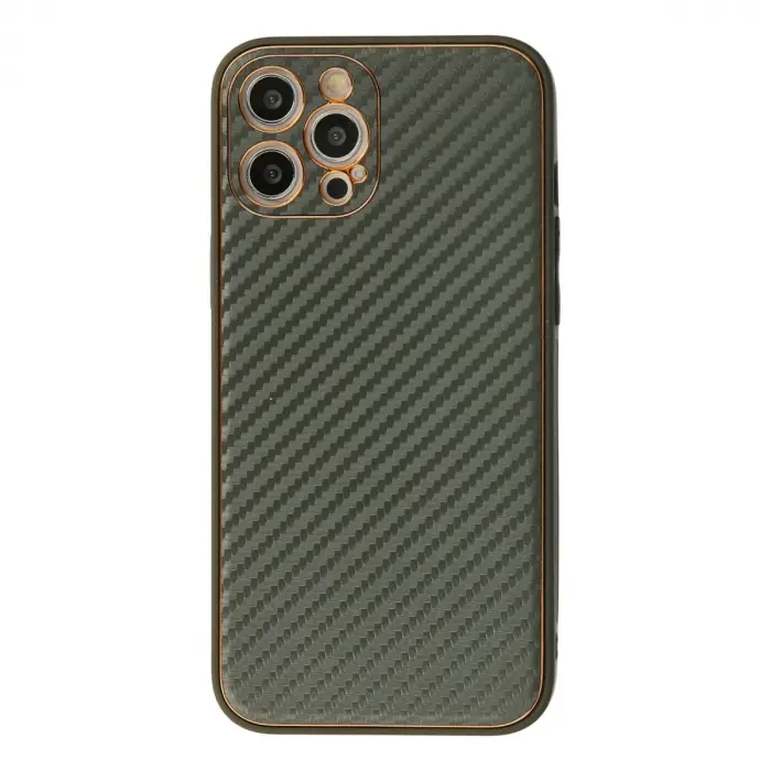 İphone 12 Pro Kılıf Coco Karbon Silikon - Füme