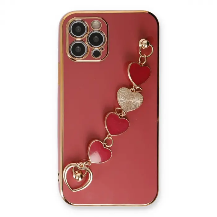 İphone 12 Pro Kılıf Esila Silikon - Kırmızı