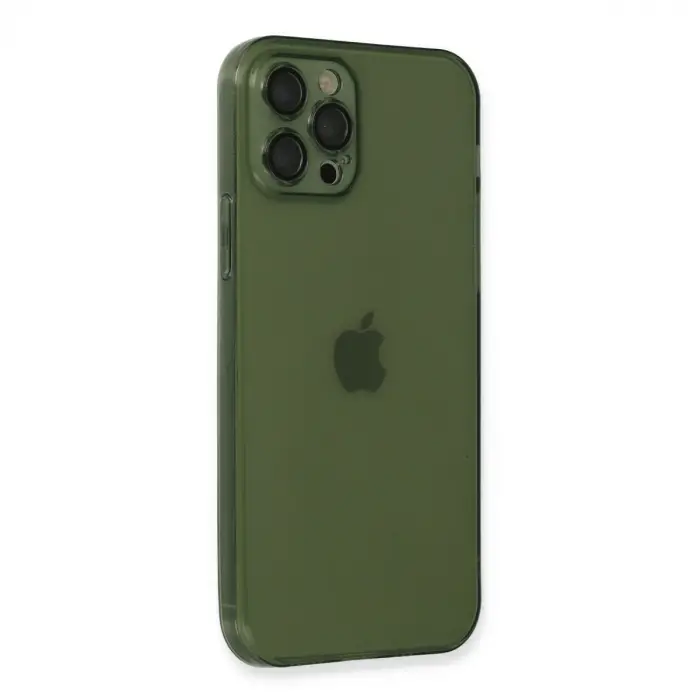 İphone 12 Pro Kılıf Fly Lens Silikon - Yeşil