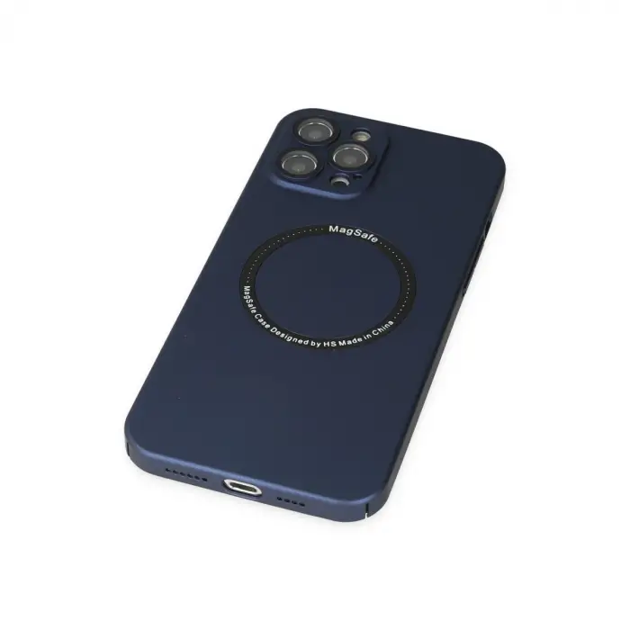 İphone 12 Pro Kılıf Jack Magneticsafe Lens Silikon - Lacivert