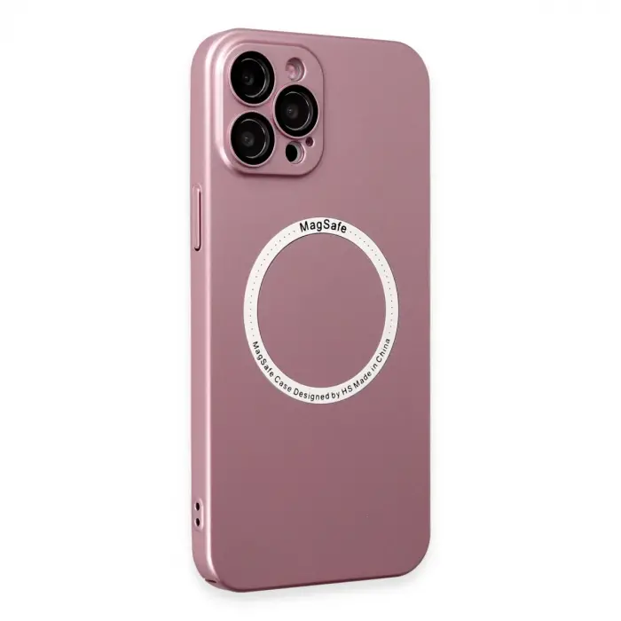 İphone 12 Pro Kılıf Jack Magneticsafe Lens Silikon - Rose Gold