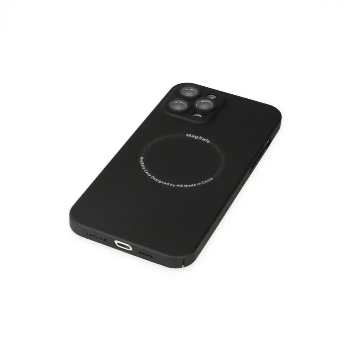 İphone 12 Pro Kılıf Jack Magneticsafe Lens Silikon - Siyah