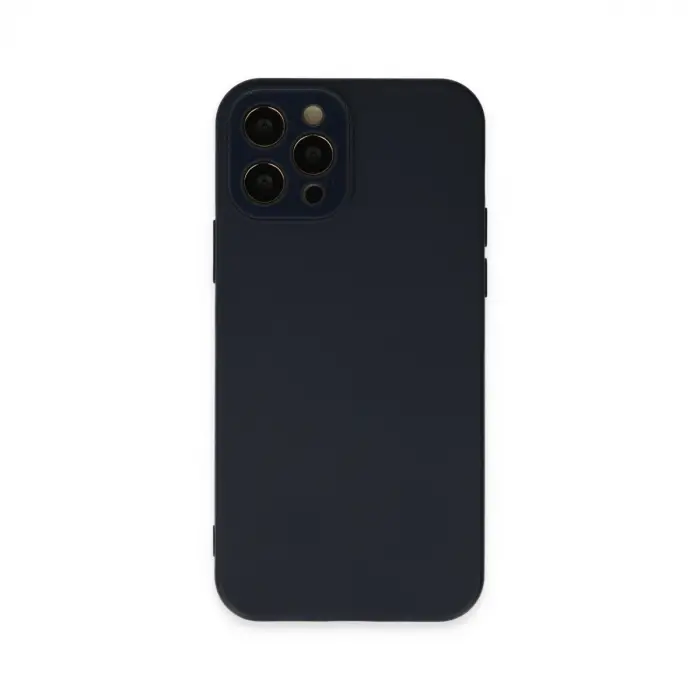 İphone 12 Pro Kılıf Lansman Glass Kapak - Lacivert