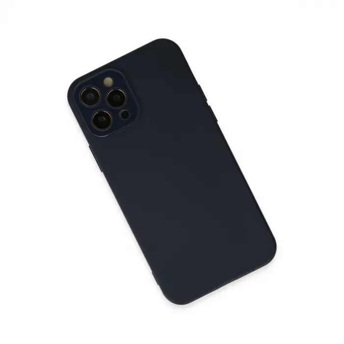 İphone 12 Pro Kılıf Lansman Glass Kapak - Lacivert