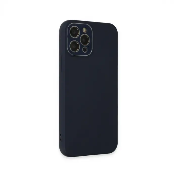 İphone 12 Pro Kılıf Lansman Glass Kapak - Lacivert