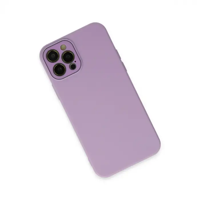 İphone 12 Pro Kılıf Lansman Glass Kapak - Lila