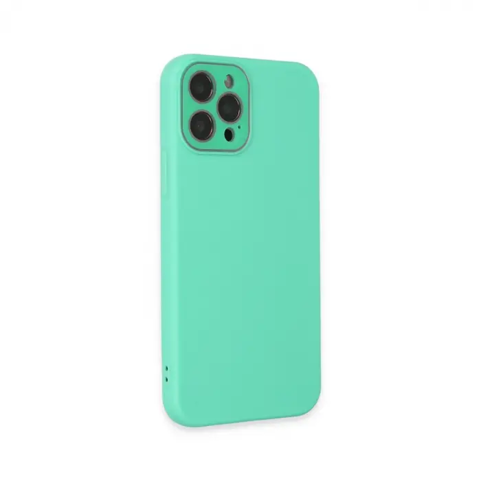 İphone 12 Pro Kılıf Lansman Glass Kapak - Turkuaz