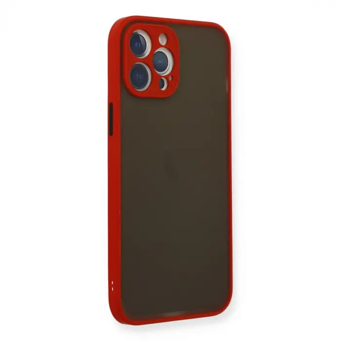 İphone 12 Pro Kılıf Montreal Silikon Kapak - Kırmızı