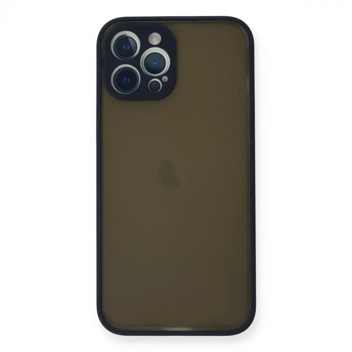 İphone 12 Pro Kılıf Montreal Silikon Kapak - Lacivert