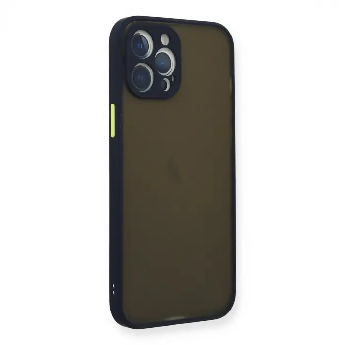 İphone 12 Pro Kılıf Montreal Silikon Kapak - Lacivert