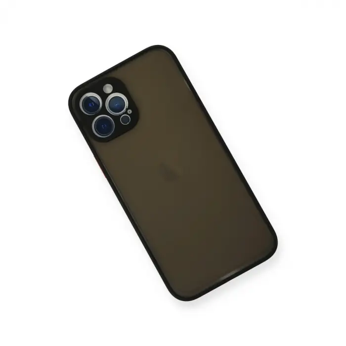İphone 12 Pro Kılıf Montreal Silikon Kapak - Siyah