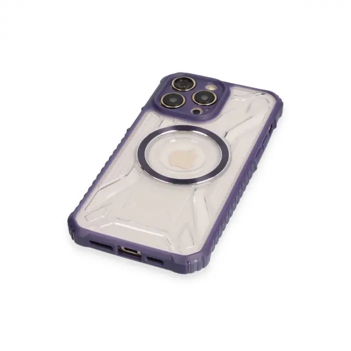 İphone 12 Pro Kılıf Prag Magneticsafe Kapak - Derin Mor