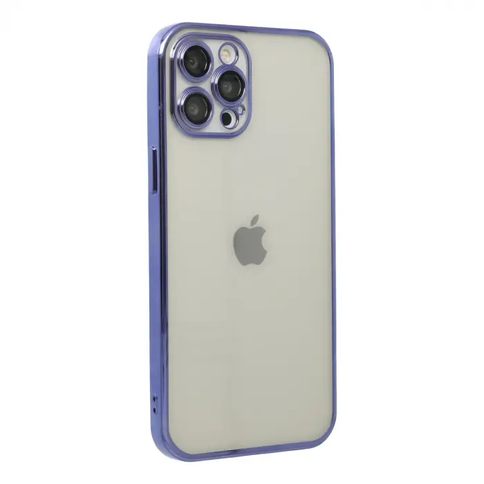 İphone 12 Pro Kılıf Razer Lensli Silikon - Mor