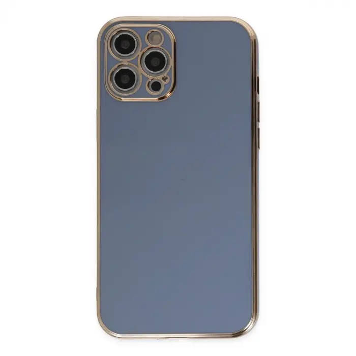 İphone 12 Pro Kılıf Volet Silikon - Mavi