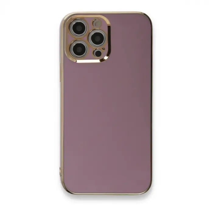 İphone 12 Pro Kılıf Volet Silikon - Mor