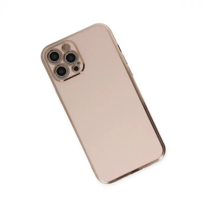 İphone 12 Pro Kılıf Volet Silikon - Pembe