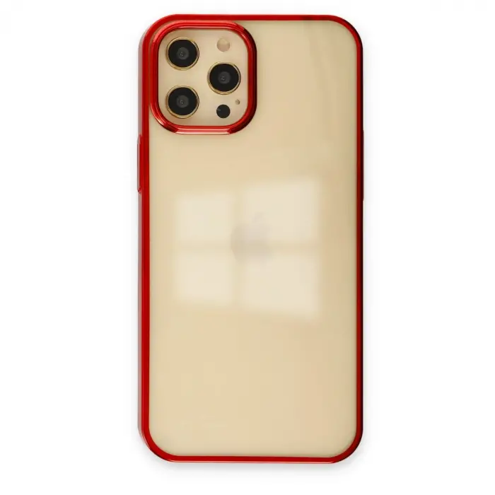 İphone 12 Pro Max Kılıf Element Silikon - Kırmızı