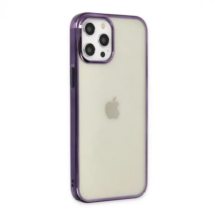 İphone 12 Pro Max Kılıf Element Silikon - Mor