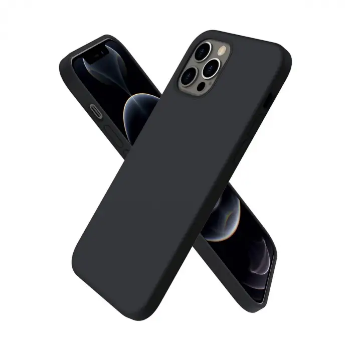 İphone 12 Pro Max Kılıf First Silikon - Siyah