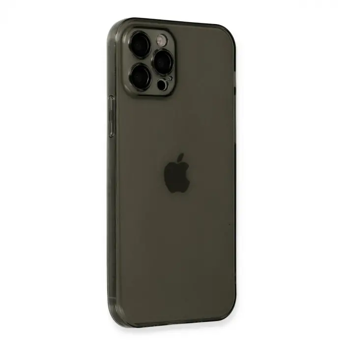 İphone 12 Pro Max Kılıf Fly Lens Silikon - Siyah