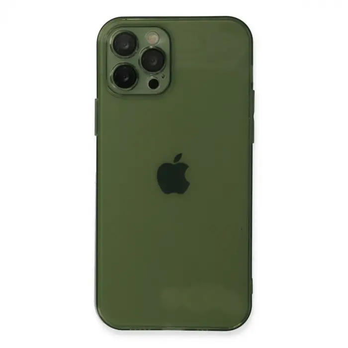 İphone 12 Pro Max Kılıf Fly Lens Silikon - Yeşil