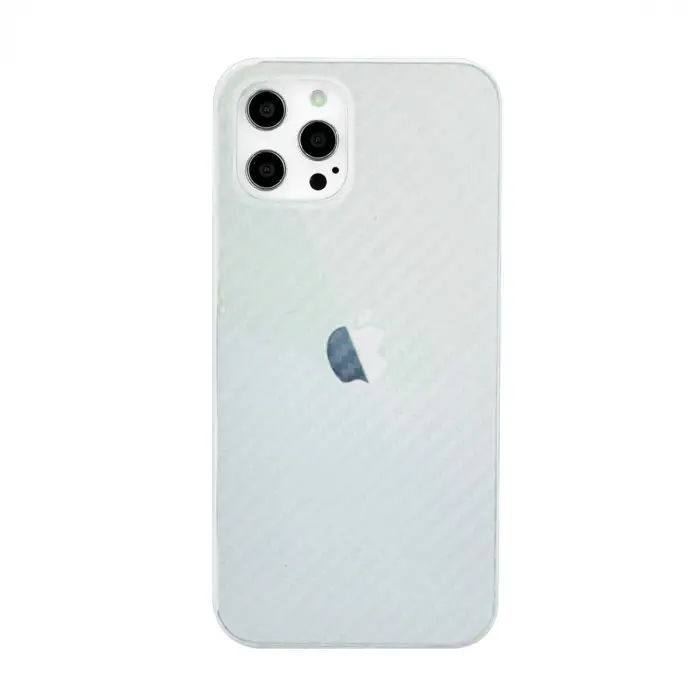 İphone 12 Pro Max Kılıf Karbon Pp Silikon - Şeffaf